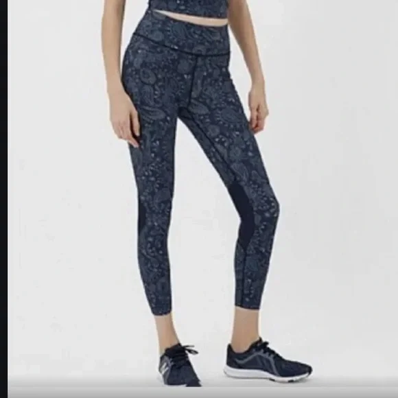 Sweaty Betty Lot Of 2;Blue & Teal Zero Gravity Bum Sculpturing 7/8Leggings NWT M